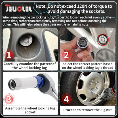 536 Wheel Locking Nut Key for VW, Socket Adapter (OD 28mm-ID 25mm) | Wheel Lock Nut Socket Adapter, Anti-Theft Lug Nut Removal Tool, Anti-Theft Screw Remover, Repair Tool, Tyre Fitting, garage - size: Socket 536