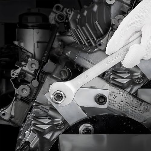 19-Piece Combination Wrench Sets CR-V Metric Wrench Set 6-24mm Box and Open End Wrench Set 12-Point with Rolling Pouch Industrial for Workshop Outdoor Diy Repair