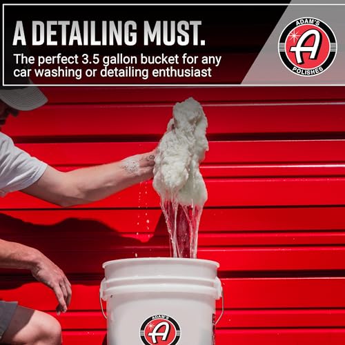 Adam's Polishes 3.5 Gallon Car Wash Buckets & Grit Guards (2 Pack) - Detailing Bucket for Washing & Storage | Stores Soap, Foam Cannon, Towels & More - size: 3.5 Gallon Bucket + Grit Guard (2 Pack)