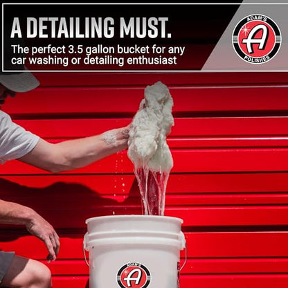 Adam's Polishes 3.5 Gallon Car Wash Buckets & Grit Guards (2 Pack) - Detailing Bucket for Washing & Storage | Stores Soap, Foam Cannon, Towels & More - size: 3.5 Gallon Bucket + Grit Guard (2 Pack)