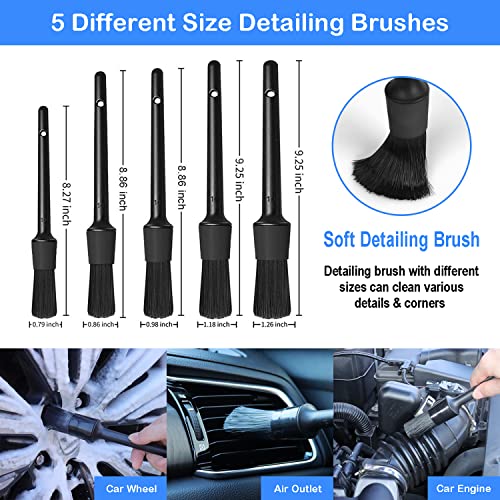 26Pcs Auto Cleaning Brush Set - Interior/exterior, Wheels Drill Brushes, Buffing Sponge Pads