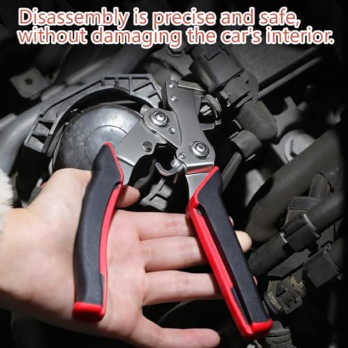 New Heavy Duty Spring Loaded Car Clip Pliers with Anti-Slip Grip,Multi-Functional Automotive Clip/Trim Removal Tool for Plastic Rivets,Stubborn Clips,Dashboard,Door Panel & Bike Tire Fasteners (1pc)