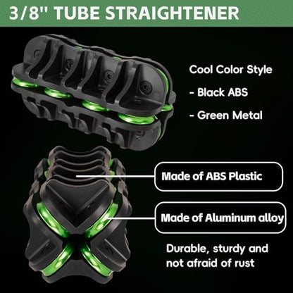 Handheld Tubing Straightener, 3/8 Inch O.D. Tube Straightening Tool for Brake Line Fuel Line Copper/Aluminum/Steel Coils - size: 3/8 Inch