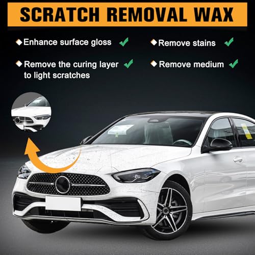Car Scratch Repair, Car Scratch Repair Wax, Upgrade Car Scratch Remover Wax with Sponge and Towel, Professional Car Paint Repair Compound for Deep Scratches, Automotive Scratch Repair for Car (2PCS)