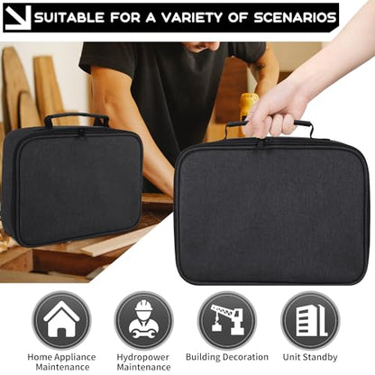 138 Hole Portable Socket Organizer, Drill Bit Organizer Drill Bit Holder Bit Pouch 1/4-Inch, 3/8-Inch, 1/2-Inch,Screwdriver Bit Organizer Drive Bit Adapter Storage Drill Bit Case Only