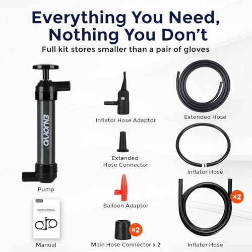 Manual Multi-Use Transfer Pump - 3-in-1 Siphon, Forced Liquid & Air Inflator Pump for Gasoline, Diesel, Oil - No Electricity Needed, 6-8L/min Fast Flow with 51" Extended Hose