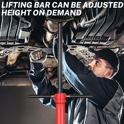 Underhoist Support Stand 1500lbs 0.75 Ton Capacity Pole Jack Heavy Duty Jack Stand Car Support Jack Lifting from 52inch to 75inch Easy Adjustment Round Base Automotive Support