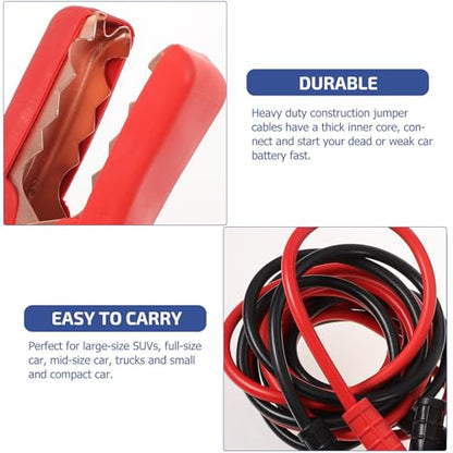 Ipetboom Heavy Duty Car Battery Jumper Cables 1000a Pure Copper Clamps 2.8m Booster Jumper Wire for Emergency Car Start Suv and Compact Vehicles