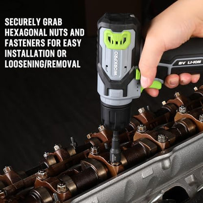 WORKPRO 6 PCS Magnetic Nut Driver Set, 1/4" Hex Shank, Drill Socket Set, Impact Driver Bit Set, 1/4” to 9/16”, Chrome Vanadium Steel, SAE - size: 6PCS Magnetic Nut Driver Set