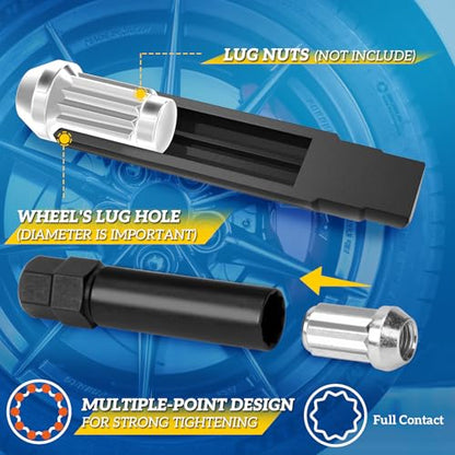 10 Spline Lug Nut Socket,TA23-21/22 10 Spline Lug Nut Key | 10 Point Wheel Lock Key Compatible with Bimecc 10-Spline Lug Nuts,21,22mm Hex Driv 10 Point Lug Nut Key - color: Ta23-21/22