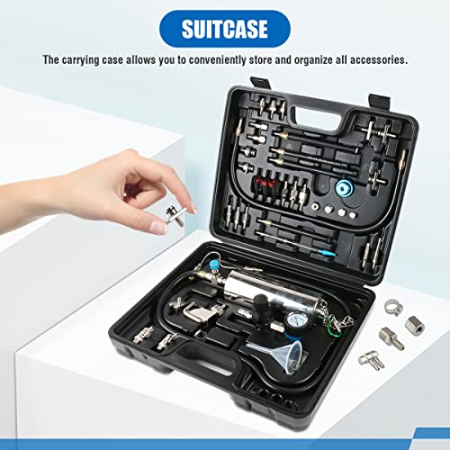 Fuel Injector Cleaner Kit, Non-Dismantle Fuel Injection System Cleaner Tester 1L 150PSI Fuel Injector System Cleaning Machine Tool Catalytic System Cleaner Converter Cleaner for Gasoline Cars Vehicle - size: Fuel Injector
