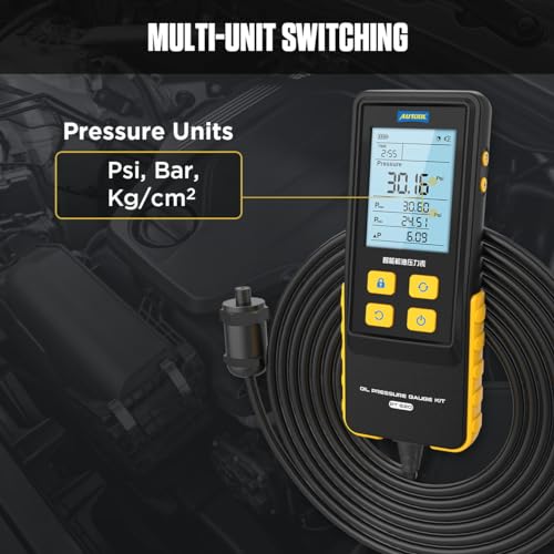 Oil Pressure Tester Tool,0-426.6 PSI Oil Pressure Gauge kit Automotive,Intelligent Engine Oil Pressure Tester Tool kit,Digital Engine Oil Pressure Tester Gauge Tool Kit