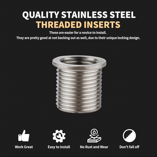 Thread Repair Inserts M10X1.0X12.7MM Insert Qty 10 Stainless Steel - size: M10X1.0X12.7MM Insert