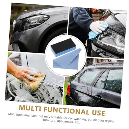 Tire Shine Sponge Applicator Pad Car Waxing Sponge Block Auto Detailing Kit 1 Set