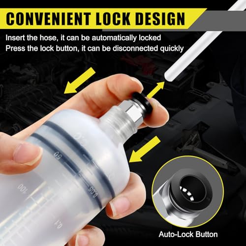 JIFETOR 500CC Automotive Fluid Extractor Fill Hand Pump Oil Change Syringe | Manual Liquid Transfer Tool with Total 51" Hose and Extension Tubes, for ATF Coolant Power Steering Fluid Gear Oil Engine Oil