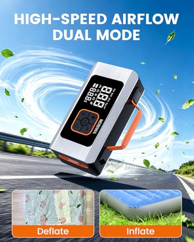 Tire Inflator Portable Air Compressor,150PSI,100% Duty Cycle & Dual Cylinder Bike Pump, 6X Faster Inflation,tire inflator portable air compressor for car,air mattress,Bicycle,Balls,LED Light