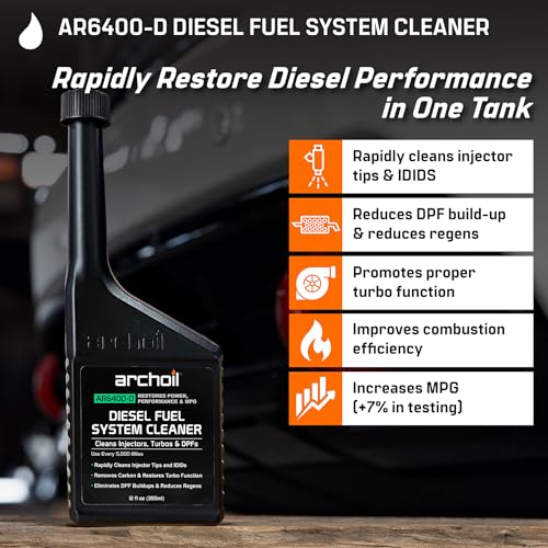 Archoil AR6400-D Diesel Fuel System Cleaner (12 oz) Four Pack - Rapid Injector Cleaner, Turbo & DPF Deposit Control - size: 12 Fl Oz (Pack of 4)