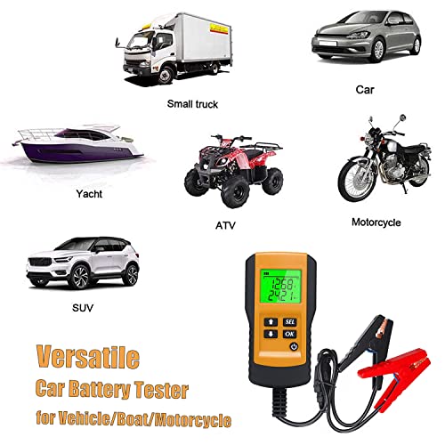 Battery Tester Car Battery Load Tester 12V 100 9999CCA Digital Battery Analyzer for Cars and