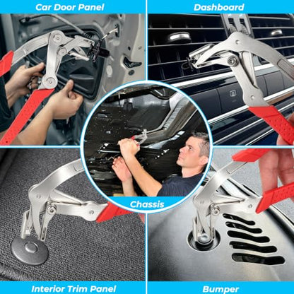 Car Clip Pliers, Automotive Clip Removal Tool, Damage-Free Panel Clip Removal Pliers for Automotive Plastic Fasteners Clips, Interior & Exterior Trim, Door Panels, Rivets and Buckles
