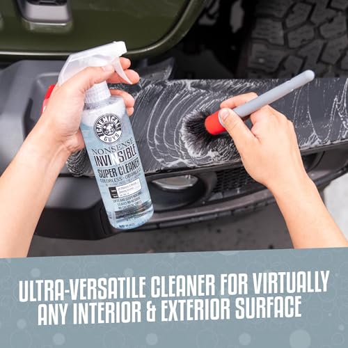 Chemical Guys All Surface Clean and Shine Kit with Storage Bag Interior Cleaner Glass Cleaner Dressing Microfiber Towels and Brushes Giftable Car Care Set - style: KIT + BAG