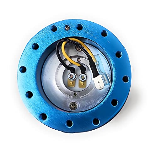 NRG (SRK-200) Neo Blue Aluminum GEN 2.0 Racing Performance Steering Wheel Quick Release Adapter Fit 2-Way 6-Hole Pattern Design - color: Neo Blue
