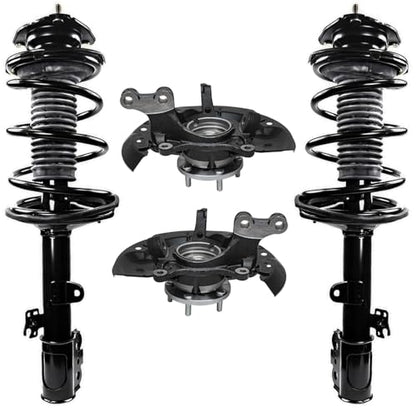 Detroit Axle - AWD Front Steering Knuckles and Wheel Hub Bearings Struts and Coil Spring Replacement for 2011 2012 2013 2014 Toyota Sienna - size: 4QU47784/ Big strut kit