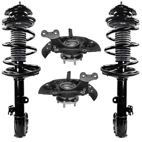 Detroit Axle - AWD Front Steering Knuckles and Wheel Hub Bearings Struts and Coil Spring Replacement for 2011 2012 2013 2014 Toyota Sienna - size: 4QU47784/ Big strut kit