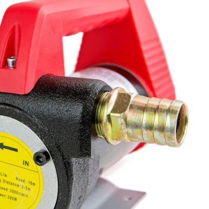 Stark 12V Commercial Portable DC Electric Fuel Transfer Pump Diesel Oil Kerosene Fuel Transfer Extractor Pump Motor Auto Self Priming Pump
