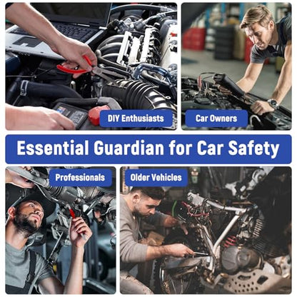 7 Pcs Electrical Disconnect Pliers, Electrical Connector Removal Tool | Connector Separator, Hose Clamp Pliers, Terminal Removal Tools, Work Gloves & Tool Bag - for Automotive Electrical Connector