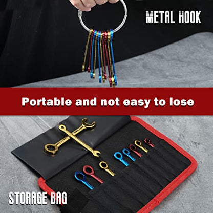 Small Wrench Set SAE 10 PCS 5/32" To 7/16" Color Plated Open and Box End Mini Wrenches with Key Ring Small Standard Spanner Ignition Wrench Set with Portable Storage Pouches - style: SAE