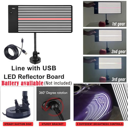 Dent Puller PDR Light Wireless LED Dent Line Board NO Battery | USB Rechargeable & Battery Powered, PDR Tools for Car Dent Repair and Paintless Dent Removal (Battery not Included) - size: PDR light-01