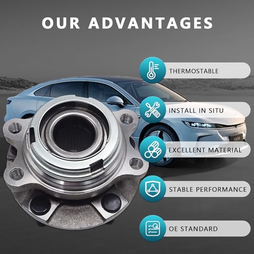 513296 Front Wheel Bearing Hub Assembly for Infiniti JX35 QX60 QX50 2013-2021, Nissan Altima Maxima Murano Pathfinder Quest 2007-2021 (2PCS) - size: 513296