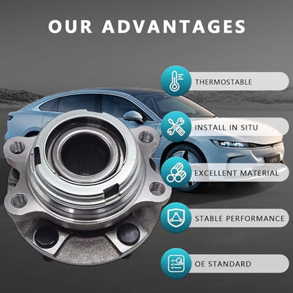 513296 Front Wheel Bearing Hub Assembly for Infiniti JX35 QX60 QX50 2013-2021, Nissan Altima Maxima Murano Pathfinder Quest 2007-2021 (2PCS) - size: 513296