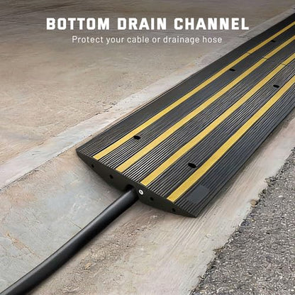 Yescom Driveway Curb Ramp Low Profile Car Ramp 2.6" Rise Garage Sidewalk | 2 Pack