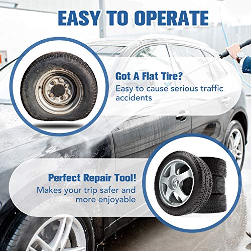 Frienda 2 Pieces Tire Repair Tool Kit Tire Compaction Roller Tire Inner Liner Scraper Practical Car Tire Repair Tool for Car Truck Motorcycle Bike