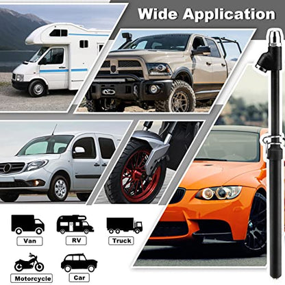 CZC AUTO Tire Pressure Gauge Heavy Duty Air Pressure Tire Gauge, Straight-on Foot Dual Head Chucks, Black Painting, 10-150PSI 100-1000KPa for Semi Truck Car RV Van（2 Pack） - style: 2 Pack