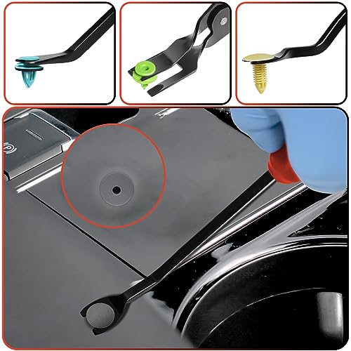 Keze 3 Pcs Auto Clip Pliers Set and Fastener Remover,Car Trim Rivet Removal Pry Tool Repair Kit with Storage Bag for Automotive Door Panel,Upholstery,Dashboard,Plastic Fasteners - color: Red-Auto Clip Pliers Set