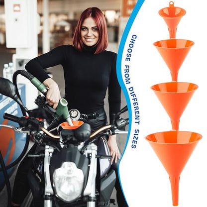 30 Pcs Automotive Funnel Set Wide Mouth Fuel Oil Funnel Plastic Long Neck Funnels for Automotive Flexible Right Angle with Detachable Spout and Filter for Water Gasoline Coolant Engine