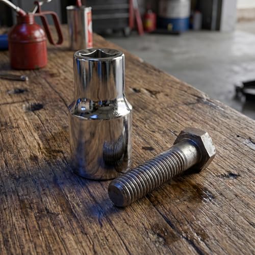 Luxshiny Shock Absorber Socket Tool 3/8 Drive Automotive Suspension Repair Socket Wrench for Shock Absorber Nut Removal and Replacement Robust Metal Construction