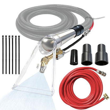 Shop Vac Extractor Attachment Kit for Wet/Dry Vacuum, Universal Hose Adapter for Carpet Upholstery Cleaning & Auto Detailing - size: Small A with Spray Nozzle and Water Hose