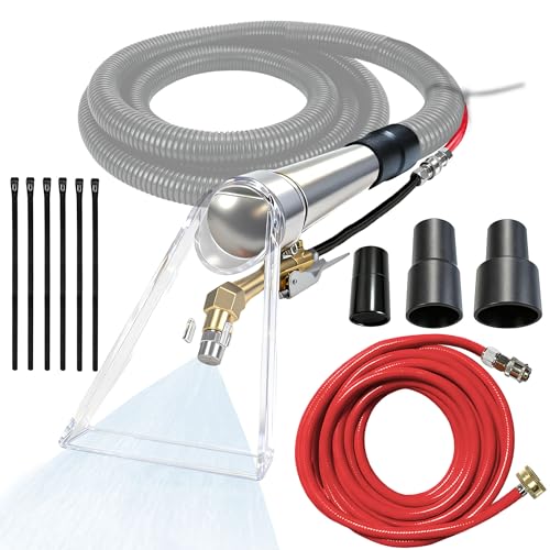 Shop Vac Extractor Attachment Kit for Wet/Dry Vacuum, Universal Hose Adapter for Carpet Upholstery Cleaning & Auto Detailing - size: Small A with Spray Nozzle and Water Hose