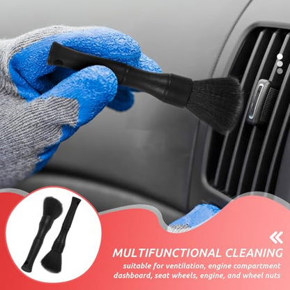 2pcs Car Detailing Brush Set for Car Interior Cleaning, Ultra Soft Abs and Pp Material Detailing Brushes, Versatile Automotive Cleaning Tools for Vents, Engine Bay, Dashboard,