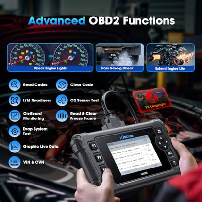 UR300 Diagnostic Scan Tool for All Cars, 48 Resets with 200+Subfuncitons, 4000+Bidirectional Test Items, Battery Registration, OBD2 Scanner, ECU Coding for BMW/VW/Audi, CAN-FD Supported