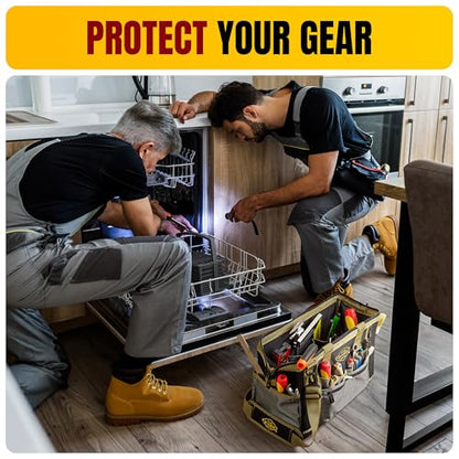 Ryker 16’’ Heavy Duty Tool Bag. Tool Box Organizer for Electrician & Plumber - color: 16-Inch Tool Bag