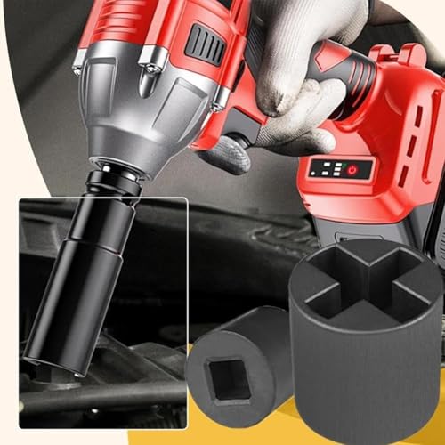 Universal Jack Socket Adapter for Hand Drill, 2025 Upgraded Scissor Jack Drill Adapter with Rust-Resistant Steel and 1/2" Socket Bit