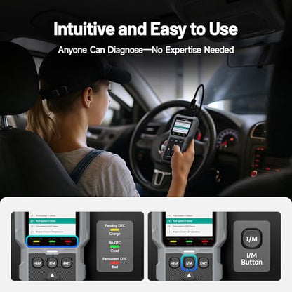 TOPDON AL500B OBD2 Scanner, Battery Tester, 2 in 1 Code Reader | Full OBDII Diagnosis, 12V Battery Tests & 12V/24V Cranking Tests, Charging Tests, Car Diagnostic Tool for All OBDII Cars
