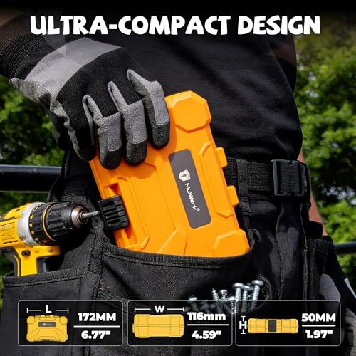MulWark 63-Piece Impact Driver Bit Set, Impact Rated S2 Steel Impact Bit Set with Color-Coded Torx Bit and Magnetizer, Professional Tool Kit for Impact Drivers, DIY, and Construction - style: 63PC screwdriver bit set