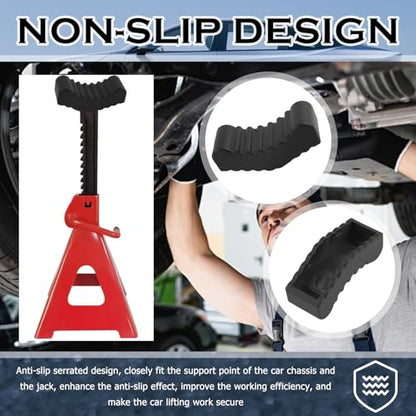 2PCS 3 Ton Jack Stand Pads Rubber,Non-Slip Heavy Duty Floor Jack Pad for Cushioning Protection,Professional Jacks Stand Rubber Pads Car Accessories for 2-3 Ton Floor Jacks Stands