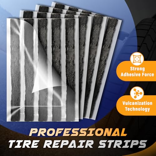 Flat Tire Repair Kit, Tubeless Tire Repair Kit, 32 PCS Car Tire Patch Kit for Cars, Motorcycles, ATVs, Tractors, Lawn Mowers, RVs, Jeeps, Trucks, SUVs and Trailers