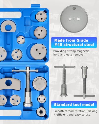 DAYUAN Disc Brake Caliper Piston Rewind Tool Kit Set | 22Pcs Brake Caliper, For Almost Cars Trucks And Four-Wheel Drive Vehicles, Precise Piston Compression, Magnetic Head - size: 22Pcs-Blue